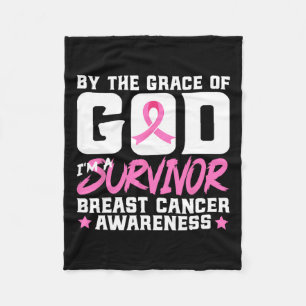 The Grace God I'm A Survivor Breast Cancer Awarene Fleece Blanket