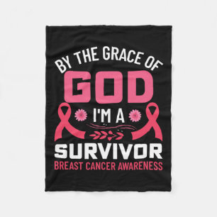 The Grace Of God I Am A Breast Cancer Survivor 1  Fleece Blanket