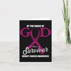 The Grace Of God I Am A Breast Cancer Survivor 2  Card