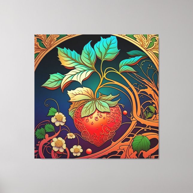 The Grace Of Strawberry Canvas Print (Front)