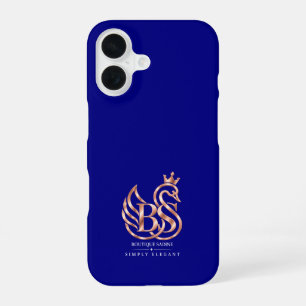 The Graceful Swan Minimalist Navy Bleu iPhone Case