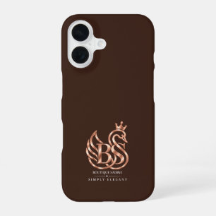 The Graceful Swan Minimalist Rich Espresso iPhone 16 Case
