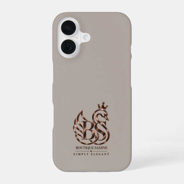 The Graceful Swan Minimalist Stone iPhone Case (Back)