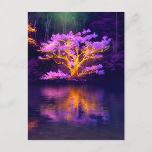 The Graceful Tree at the Peaceful Lake Postcard