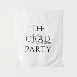 The grad party name 20XX bold letter graduatsimple Tapestry