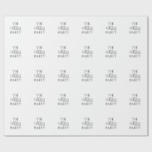 The grad party name 20XX bold letter graduatsimple Wrapping Paper