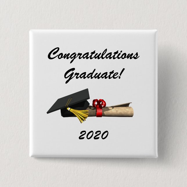 The Graduate - 15 Cm Square Badge (Front)