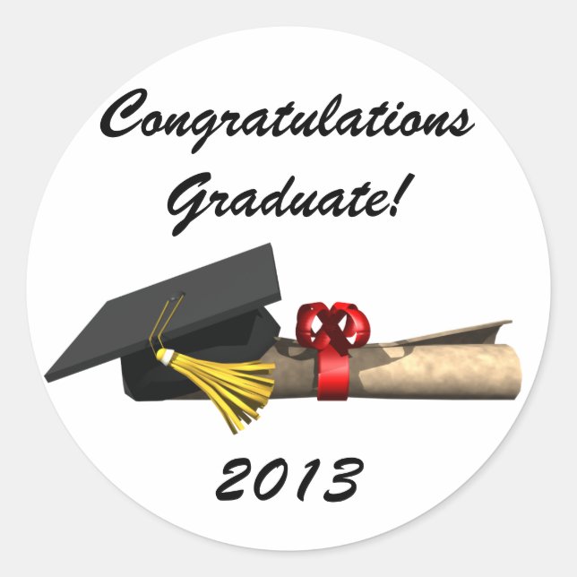 The Graduate - Classic Round Sticker (Front)