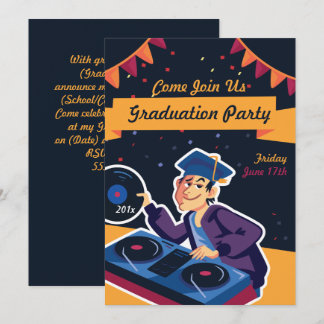 The Graduate DJ Graduation Party Invitation
