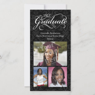 The Graduate, Elegant Black Graduation Announcement