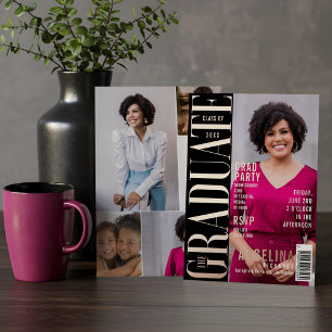 The Graduate Fun Trendy Magazine Cover Grad Party