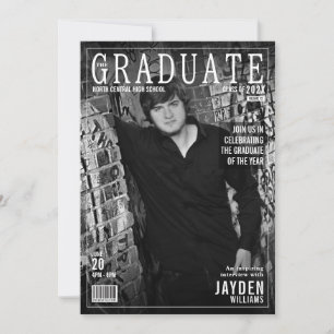 The Graduate Magazine Cover Fun Trendy Invitation