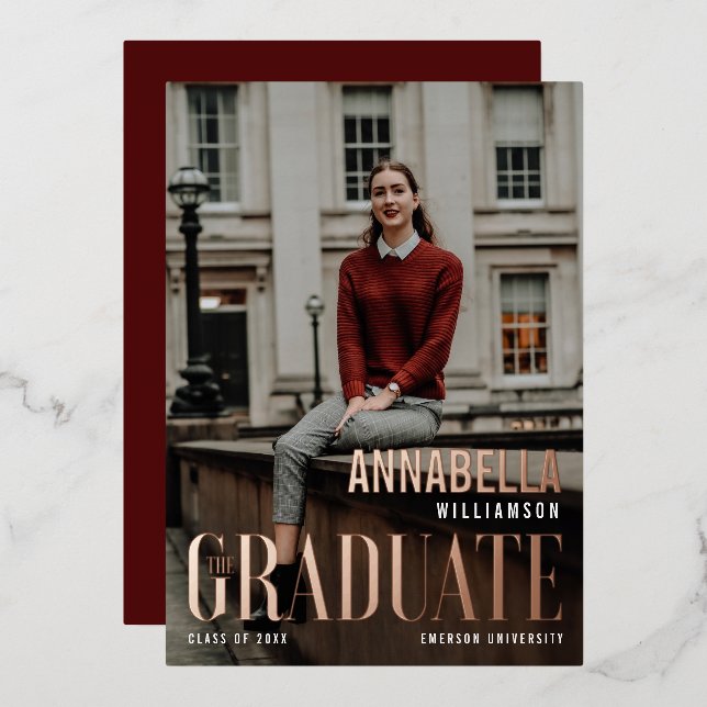 The Graduate Trendy Classy Grad Magazine Cover (Front/Back)