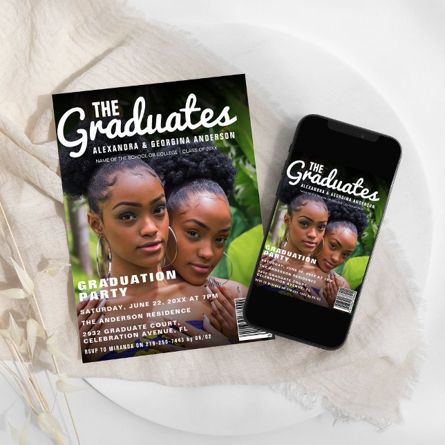 The Graduates Joint Graduation Party Invitation (Creator Uploaded)
