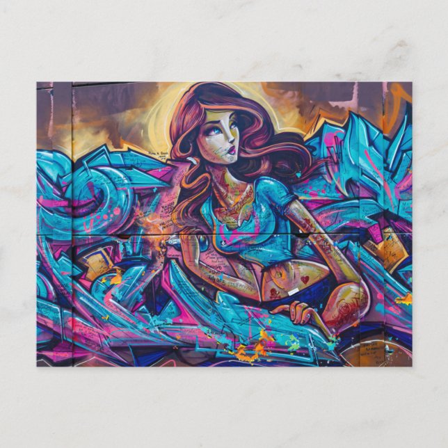 The Graffiti in Belfast Ireland Postcard (Front)