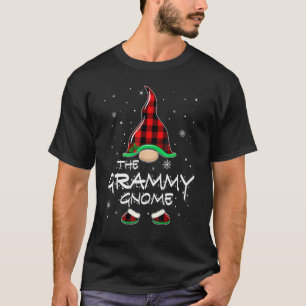 The Grammy Gnome Red Buffalo Plaid Christmas Pajam T-Shirt