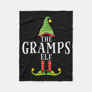 The Gramps Elf Funny Matching Pajama Xmas  Fleece Blanket