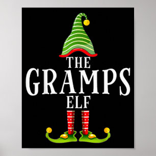 The Gramps Elf Funny Matching Pajama Xmas  Poster