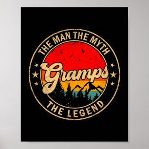 The Gramps Myth Legend Vintage Retro Poster