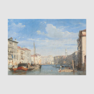 The Grand Canal, 1827 by Richard Parkes Bonington Tissue Paper