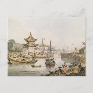 The Grand Canal, China, (w/c) Postcard