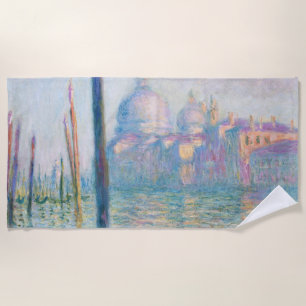 The Grand Canal In Venice By Claude Monet Beach Towel