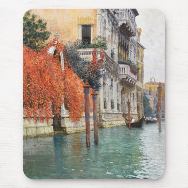 The Grand Canal in Venice (by Vincenzo Caprile) Mouse Mat (Front)