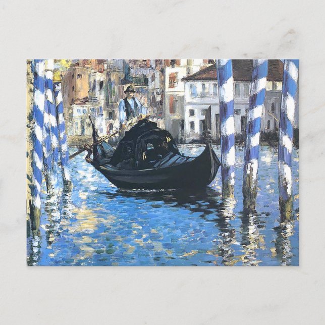 The grand canal of Venice  Edouard Manet Postcard (Front)