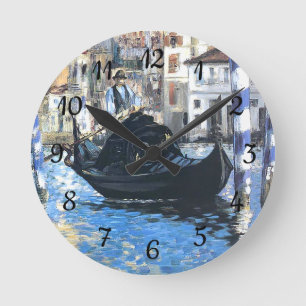 The grand canal of Venice Edouard Manet Round Cl Clock