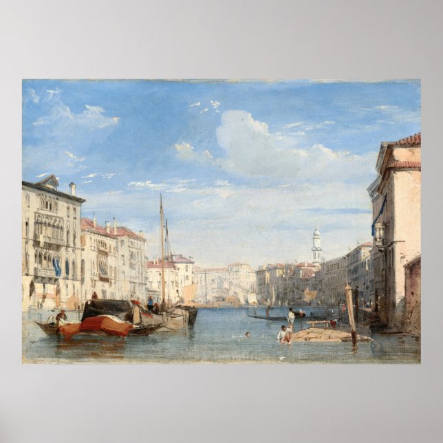 The Grand Canal, Richard Parkes Bonington Fine Art Poster (Front)