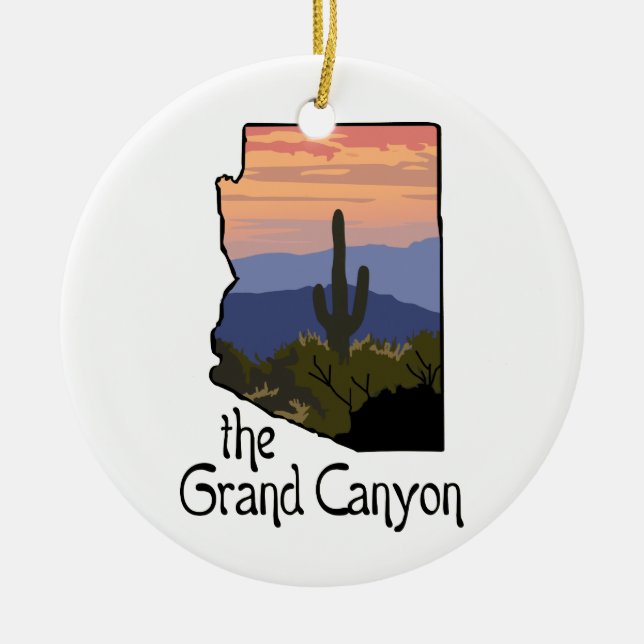 The Grand Canyon Ceramic Tree Decoration (Front)