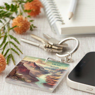 The Grand Canyon & Quote Key Ring