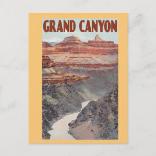 The Grand Canyon, vintage travel style Postcard