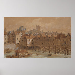 The Grand Chatelet and the Pont aux Meuniers Poster