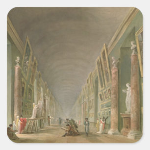 The Grand Gallery of the Louvre Square Sticker