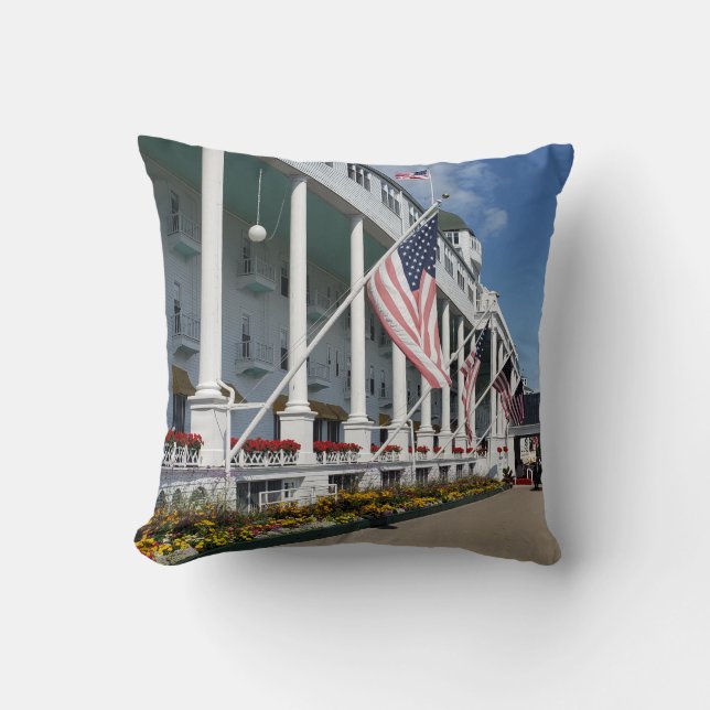The Grand Hotel on Mackinac Island, Michigan Cushion (Front)