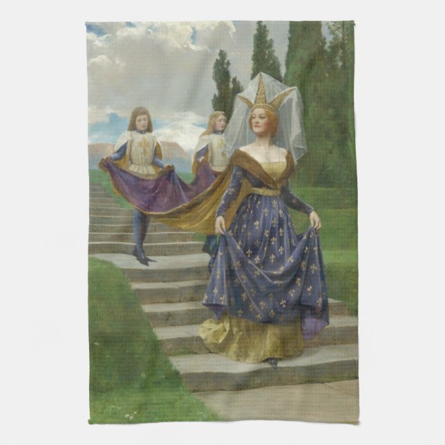 The Grand Lady (by John Collier) Tea Towel (Vertical)