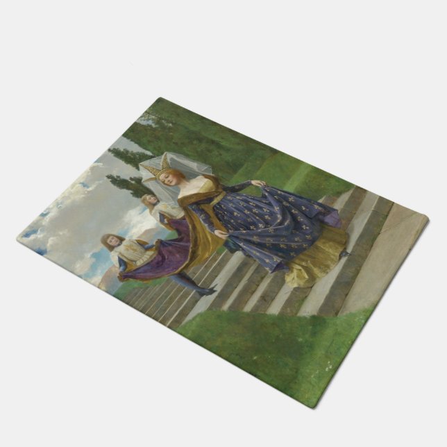 The Grand Lady (Mediaeval Noble Woman) Doormat (Angled)