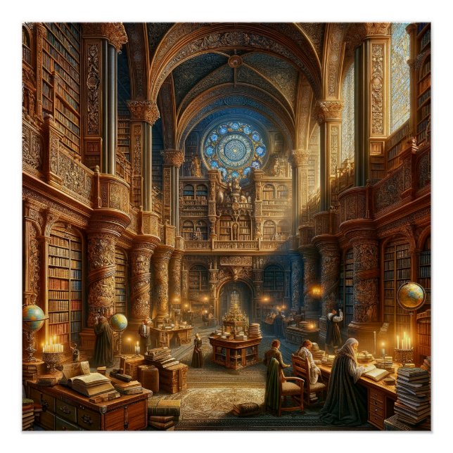 The Grand Library of Enlightenment Poster (Front)