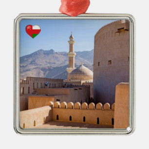 The Grand mosque and minaret in Nizwa - Oman Metal Tree Decoration
