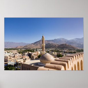 The Grand mosque and minaret in Nizwa - Oman Poster