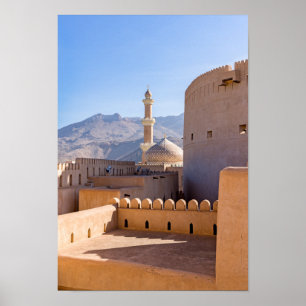 The Grand mosque and minaret in Nizwa - Oman Poster