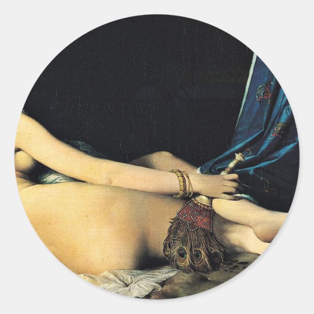 The Grand Odalisque, Français La Grande Odalisque Classic Round Sticker (Front)