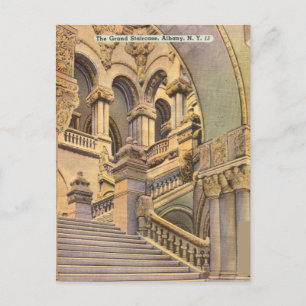 The Grand Staircase, Albany, New York Postcard