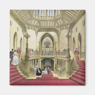 The Grand Staircase, Windsor Castle, from 'A Histo Magnet