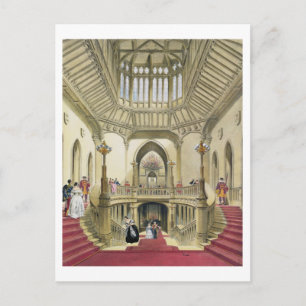 The Grand Staircase, Windsor Castle, from 'A Histo Postcard