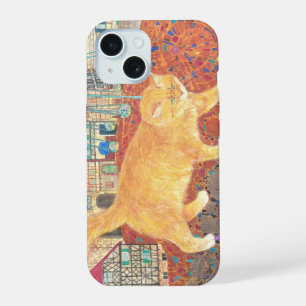 The Grand Stroll: Cat in the Storybook Town iPhone 15 Case