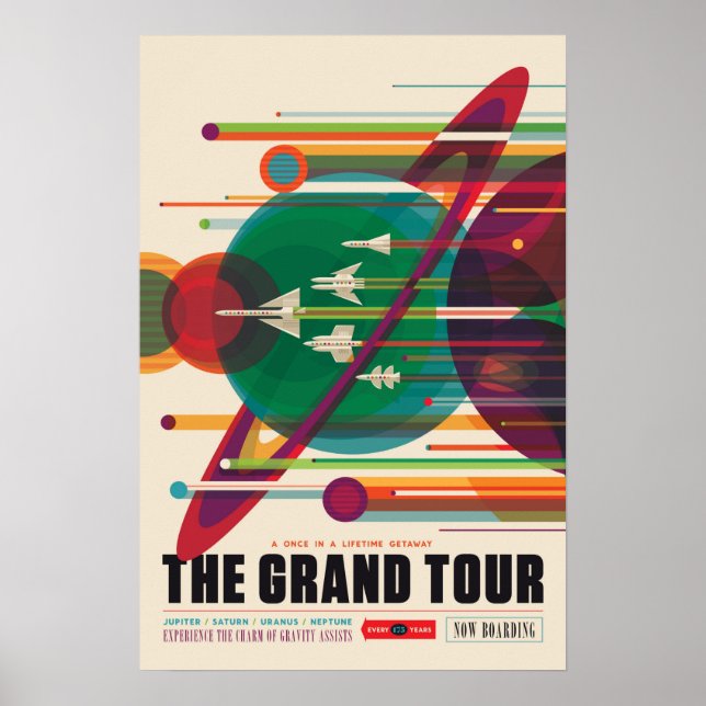 THE GRAND TOUR Once a Lifetime NASA Space Travel Poster (Front)