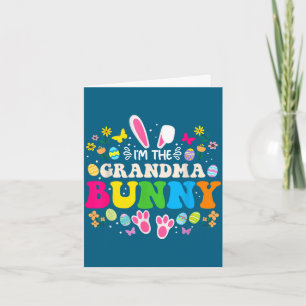 The grandma bunny funny easter family matching card