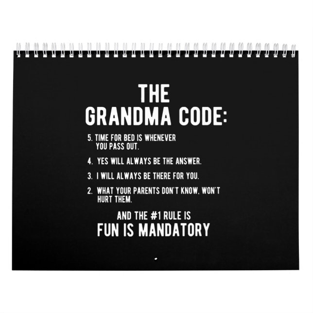 The Grandma Code | Fun Is Mandatory Calendar (Cover)